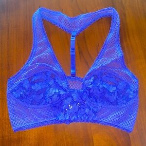 Free People Intimately Bralette Lace Adjustable Racerback Halter Periwinkle XS